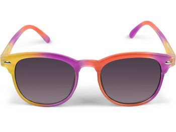 styleBREAKER Kinder Nerd Sonnenbrille mit buntem Rahmen, Kunststoff Rahmen und Polycarbonat Flachgläsern 09020090