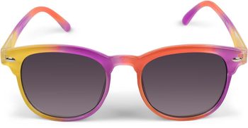 styleBREAKER Kinder Nerd Sonnenbrille mit buntem Rahmen, Kunststoff Rahmen und Polycarbonat Flachgläsern 09020090