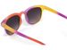 styleBREAKER Kinder Nerd Sonnenbrille mit buntem Rahmen, Kunststoff Rahmen und Polycarbonat Flachgläsern 09020090