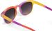 styleBREAKER Kinder Nerd Sonnenbrille mit buntem Rahmen, Kunststoff Rahmen und Polycarbonat Flachgläsern 09020090