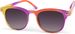 styleBREAKER Kinder Nerd Sonnenbrille mit buntem Rahmen, Kunststoff Rahmen und Polycarbonat Flachgläsern 09020090