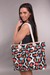 styleBREAKER Damen Strandtasche mit Leoparden Print und Reißverschluss, Schultertasche, Shopper 02012277