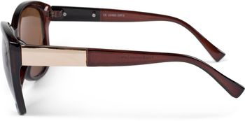 styleBREAKER Damen Oversize Sonnenbrille mit Metall Detail am Bügel, ovalen Polycarbonat Gläsern und Kunststoff Gestell, Retro Style 09020099