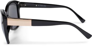 styleBREAKER Damen Oversize Sonnenbrille mit Metall Detail am Bügel, ovalen Polycarbonat Gläsern und Kunststoff Gestell, Retro Style 09020099