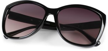 styleBREAKER Damen Oversize Sonnenbrille mit Metall Detail am Bügel, ovalen Polycarbonat Gläsern und Kunststoff Gestell, Retro Style 09020099