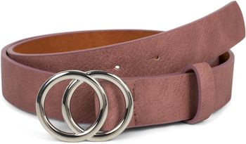 styleBREAKER Damen Gürtel Unifarben mit Ringschnalle, Hüftgürtel, Taillengürtel, Synthetikgürtel, Einfarbig 03010093