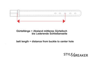 styleBREAKER Damen Gürtel mit Schlangen Muster und Ringschnalle, Hüftgürtel, Taillengürtel 03010094