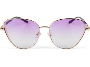 styleBREAKER Damen Cateye Sonnenbrille mit Glitzer Element, Metall Rahmen und Polycarbonat Gläser, Katzenaugen Form, Retro Look 09020104