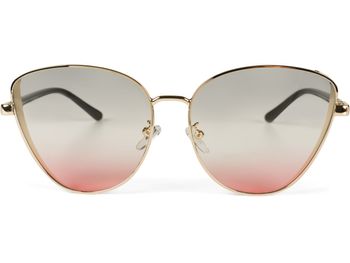 styleBREAKER Damen Cateye Sonnenbrille mit Glitzer Element, Metall Rahmen und Polycarbonat Gläser, Katzenaugen Form, Retro Look 09020104