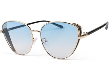 styleBREAKER Damen Cateye Sonnenbrille mit Glitzer Element, Metall Rahmen und Polycarbonat Gläser, Katzenaugen Form, Retro Look 09020104