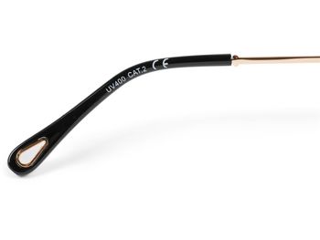 styleBREAKER Damen Piloten Sonnenbrille Rahmenlos mit getönten Gläsern im Diamant Schliff, Geprägte Bügel, Vieleckige Gläser 09020106