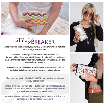 styleBREAKER Damen Mini Geldbörse mit Schlangen Muster, Reißverschluss, Portemonnaie 02040127