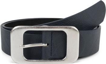 styleBREAKER Unisex Gürtel Unifarben mit großer rechteckiger Schnalle, kürzbar 03010100