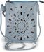 styleBREAKER Damen Mini Bag Umhängetasche mit Cutouts in Ethno Blumen Form und Nieten, Schultertasche, Handtasche, Tasche 02012304