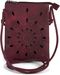 styleBREAKER Damen Mini Bag Umhängetasche mit Cutouts in Ethno Blumen Form und Nieten, Schultertasche, Handtasche, Tasche 02012304