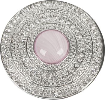 styleBREAKER Damen Magnet Schmuck Brosche rund mit Strass und großer Perle, für Schals, Tücher oder Ponchos, Anhänger 05050082