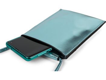 styleBREAKER Damen Handy Umhängetasche in Metallic, Schultertasche, Handy-Tragetasche, Mini Bag 02012307