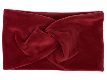 styleBREAKER Damen Stirnband in Samt Optik mit Twist Knoten, warmes Haarband, Headband, Haarschmuck 04026040