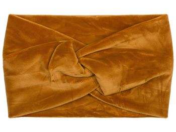 styleBREAKER Damen Stirnband in Samt Optik mit Twist Knoten, warmes Haarband, Headband, Haarschmuck 04026040