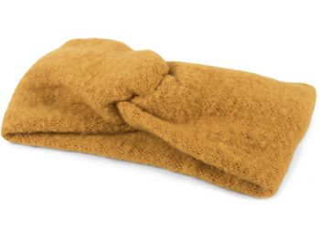 styleBREAKER Damen Feinstrick Stirnband mit Twist Knoten | warmes Winter Haarband mit weicher Oberfläche | elastisches Headband Ohrwärmer 15 cm breit