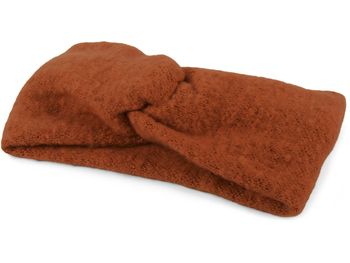 styleBREAKER Damen Feinstrick Stirnband mit Twist Knoten | warmes Winter Haarband mit weicher Oberfläche | elastisches Headband Ohrwärmer 15 cm breit