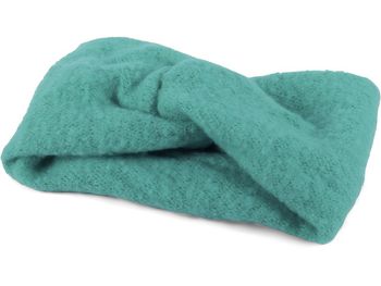 styleBREAKER Damen Feinstrick Stirnband mit Twist Knoten | warmes Winter Haarband mit weicher Oberfläche | elastisches Headband Ohrwärmer 15 cm breit