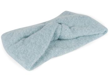 styleBREAKER Damen Feinstrick Stirnband mit Twist Knoten | warmes Winter Haarband mit weicher Oberfläche | elastisches Headband Ohrwärmer 15 cm breit