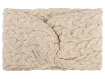 styleBREAKER Damen Strick Stirnband mit Zopfmuster und Twist Knoten, warmes Winter Haarband, Headband, gestrickt 04026044