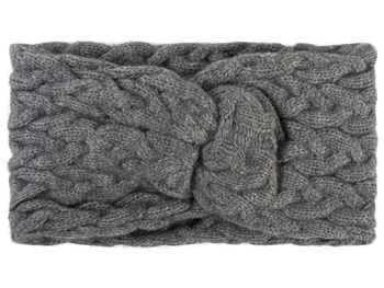 styleBREAKER Damen Strick Stirnband mit Zopfmuster und Twist Knoten, warmes Winter Haarband, Headband, gestrickt 04026044
