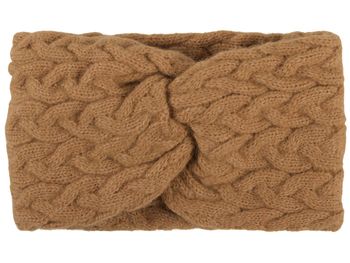 styleBREAKER Damen Strick Stirnband mit Zopfmuster und Twist Knoten, warmes Winter Haarband, Headband, gestrickt 04026044