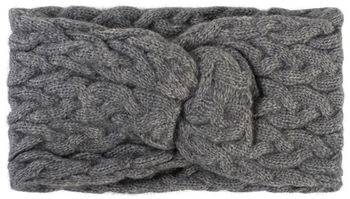 styleBREAKER Damen Strick Stirnband mit Zopfmuster und Twist Knoten, warmes Winter Haarband, Headband, gestrickt 04026044