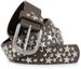 styleBREAKER Nietengürtel mit Sterne und Rundnieten im Vintage Style , kürzbar 03010030