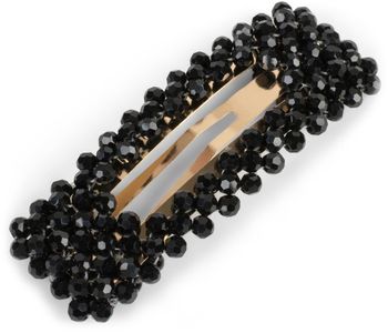 styleBREAKER Damen Haarspange rechteckig mit Kunststoff Perlen und Clipverschluss, Haarklammer, Spange 04027007