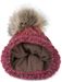 styleBREAKER Damen Strick Bommelmütze mit Zopfmuster Verlauf, Pailletten und Fleece Futter, Winter Fellbommel Mütze 04024170