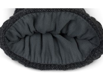 styleBREAKER Unisex warme Strick Bommelmütze mit Flecht Muster und Fleece Futter, Winter Fellbommel Mütze 04024171