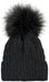 styleBREAKER Unisex warme Strick Bommelmütze mit Flecht Muster und Fleece Futter, Winter Fellbommel Mütze 04024171