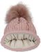 styleBREAKER Unisex warme Strick Bommelmütze mit Flecht Muster und Fleece Futter, Winter Fellbommel Mütze 04024171