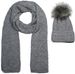 [Paket] styleBREAKER Unisex Strick Schal und Mütze Set mit Flecht Muster, Thermo-Fleece Innenfutter, Winter 01018212