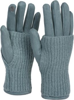 styleBREAKER | Damen Kuschelige Handschuhe, Touchscreen, abnehmbare Strickstulpen, 2 in 1 warme Winterhandschuhe für eisige Tage 09010022
