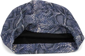 styleBREAKER Damen Beanie Mütze mit Schlange Python Muster und glitzernder Oberfläche, Slouch Longbeanie 04024174