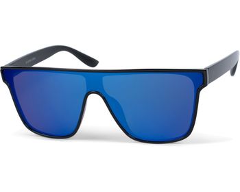 styleBREAKER Unisex Shield Monoglas Sonnenbrille, Polycarbonat Glas und Kunststoff Rahmen, Retro Nerd Style 09020108