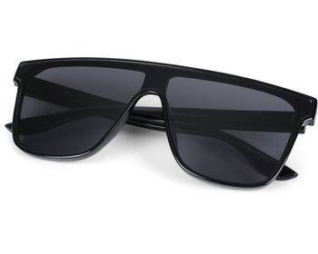 styleBREAKER Unisex Shield Monoglas Sonnenbrille, Polycarbonat Glas und Kunststoff Rahmen, Retro Nerd Style 09020108