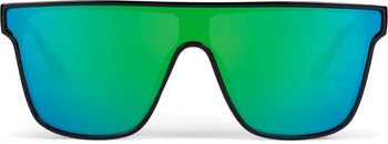 styleBREAKER Unisex Shield Monoglas Sonnenbrille, Polycarbonat Glas und Kunststoff Rahmen, Retro Nerd Style 09020108