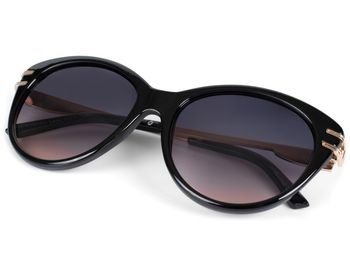 styleBREAKER Damen Sonnenbrille Cat-Eye Schmetterling | Oversize mit Metallbügel & UV400 | Elegante Verlaufstönung für Sommer & Autofahren | Inkl. Etui & Putztuch