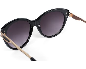 styleBREAKER Damen Sonnenbrille Cat-Eye Schmetterling | Oversize mit Metallbügel & UV400 | Elegante Verlaufstönung für Sommer & Autofahren | Inkl. Etui & Putztuch