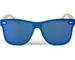styleBREAKER Unisex Monoglas Nerd Sonnenbrille mit Bambus Bügeln und Polycarbonat Glas, Retro Style 09020112