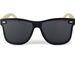 styleBREAKER Unisex Monoglas Nerd Sonnenbrille mit Bambus Bügeln und Polycarbonat Glas, Retro Style 09020112
