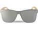 styleBREAKER Unisex Monoglas Nerd Sonnenbrille mit Bambus Bügeln und Polycarbonat Glas, Retro Style 09020112