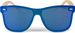 styleBREAKER Unisex Monoglas Nerd Sonnenbrille mit Bambus Bügeln und Polycarbonat Glas, Retro Style 09020112