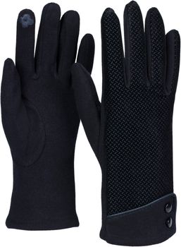 styleBREAKER Damen Touchscreen Handschuhe mit Riffel Muster und Fleece Futter, warme Thermo Fingerhandschuhe, Winter 09010029